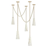 Alabaster Modern 5-Light Chandelier