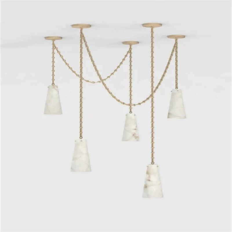 Alabaster Modern 5-Light Chandelier