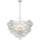 Talian Glass  Round Chandelier 38"