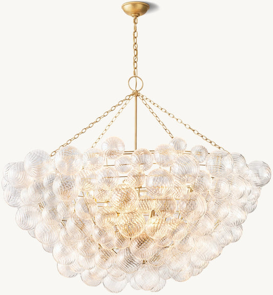 Talian Glass  Round Chandelier 56"