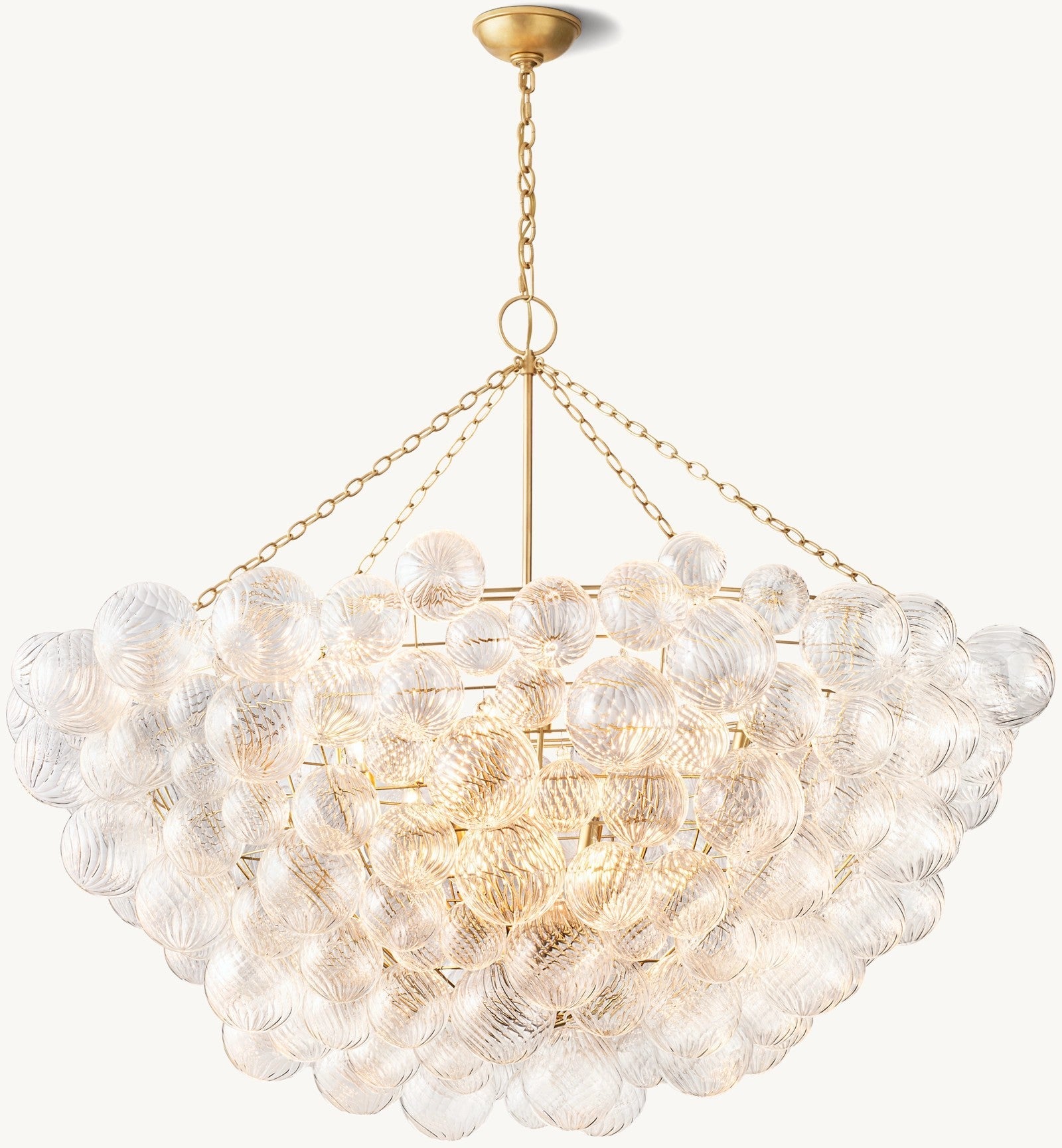 Talian Glass Round Chandelier 66"-MEET LIGHTING