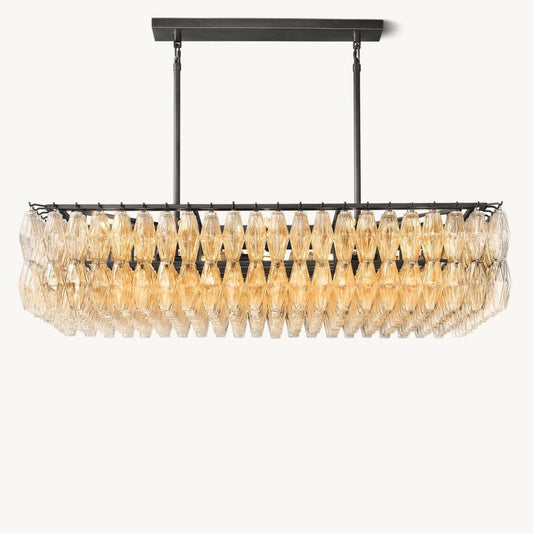 Tara Rectangle Chandelier-Meet Lighting