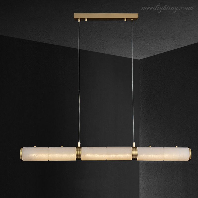 Theseus Alabaster Anne Art Linear Chandelier-MEET LIGHTING