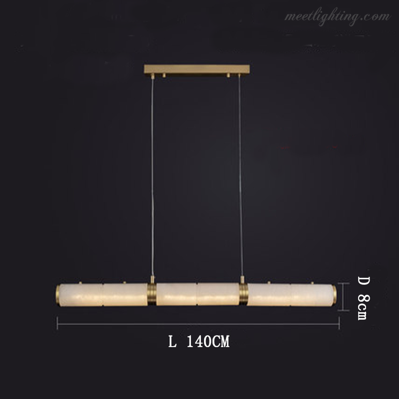Theseus Alabaster Anne Art Linear Chandelier-MEET LIGHTING