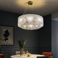 Theseus Alabaster Anne Modern 2 tier Round Art Chandelier-MEET LIGHTING