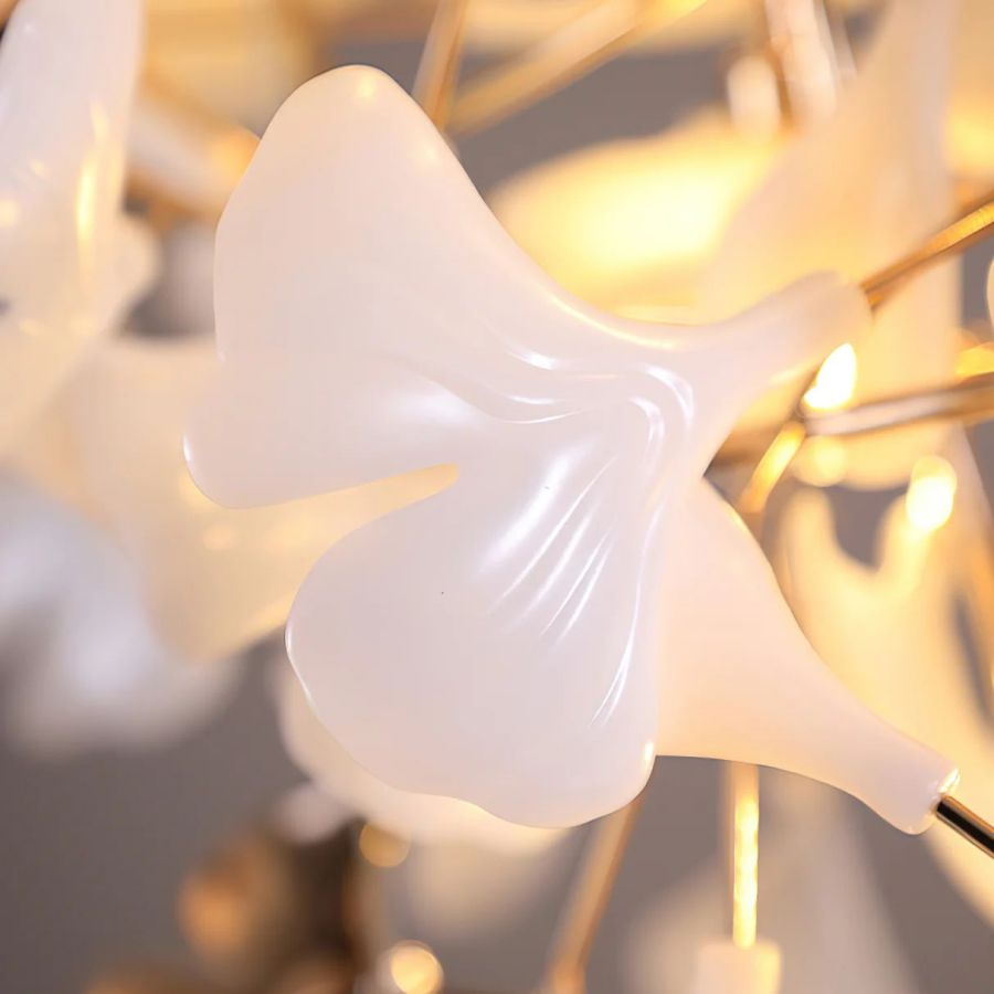 Tight Spiral Ginkgo Leaf Chandelier-MEET LIGHTING