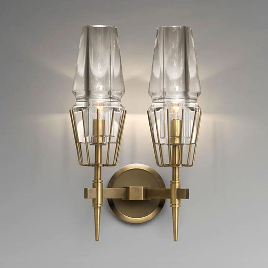 Torch Crystal Double Sconce-Meet Lighting