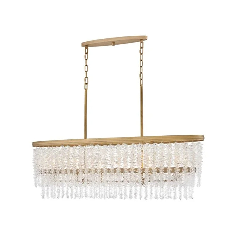 Vac Crystal Linear Chandelier