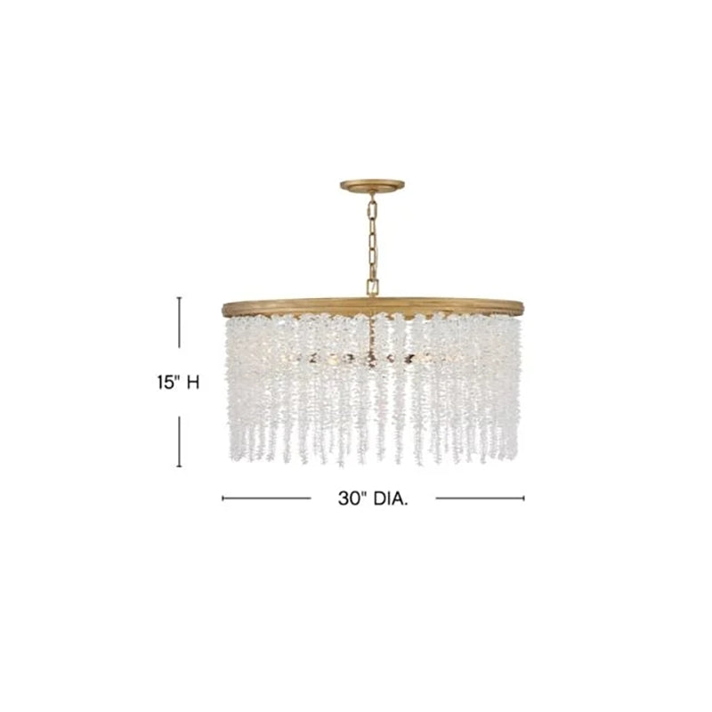 Vac Crystal 30" Round Chandelier