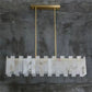 Venu Alabaster Linear Chandelier 39"