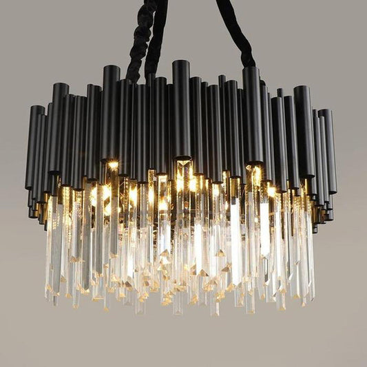 Viol Crystal Round Chandelier-Meet Lighting