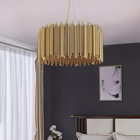 Viola Stainless Steel Chandelier-Meet Lighting