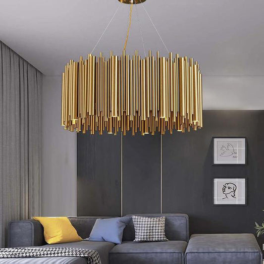 Viola Stainless Steel Chandelier-Meet Lighting