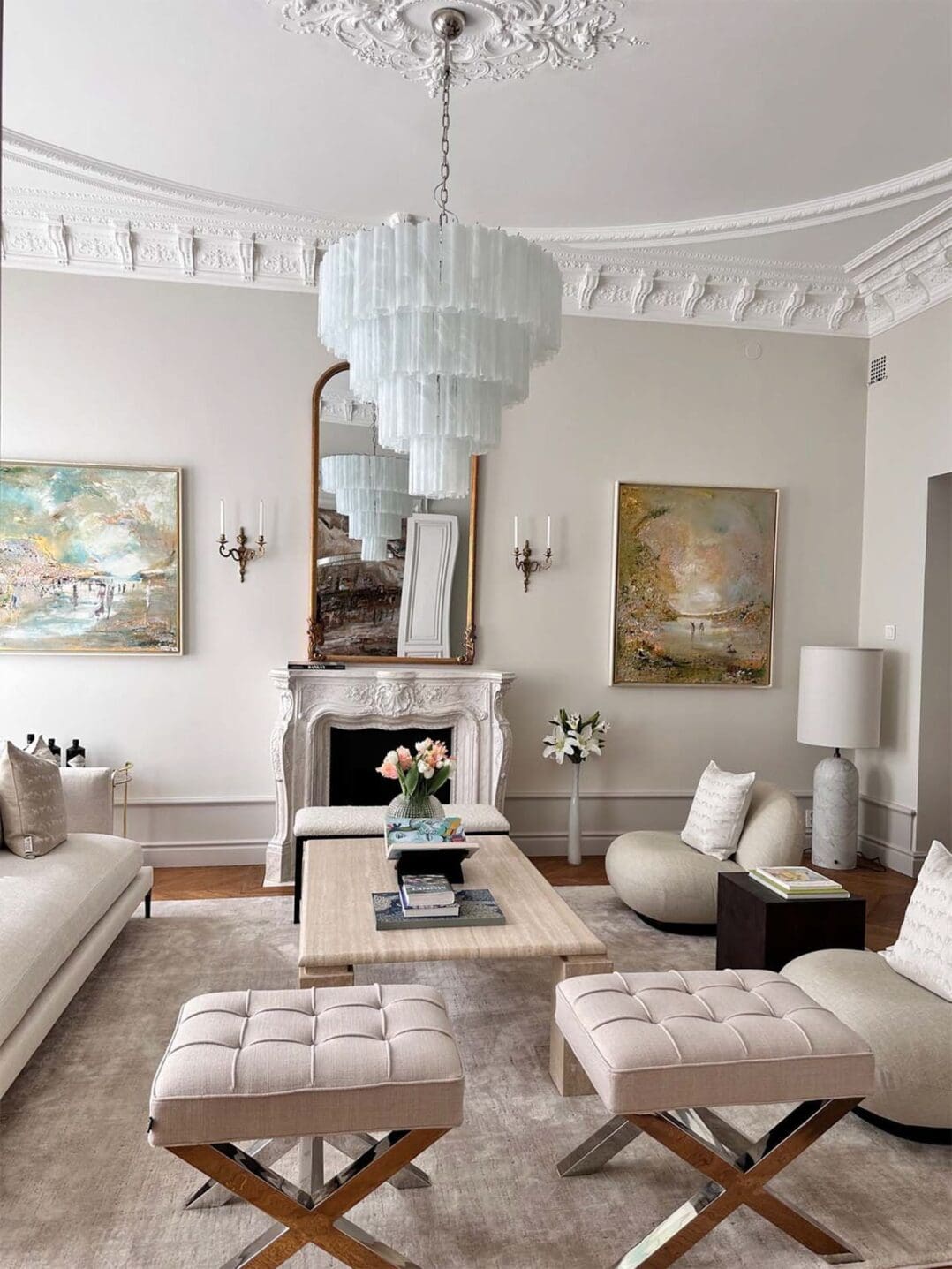 Murano Chandelier – 78 tubes – Alabaster white by Meetlighting