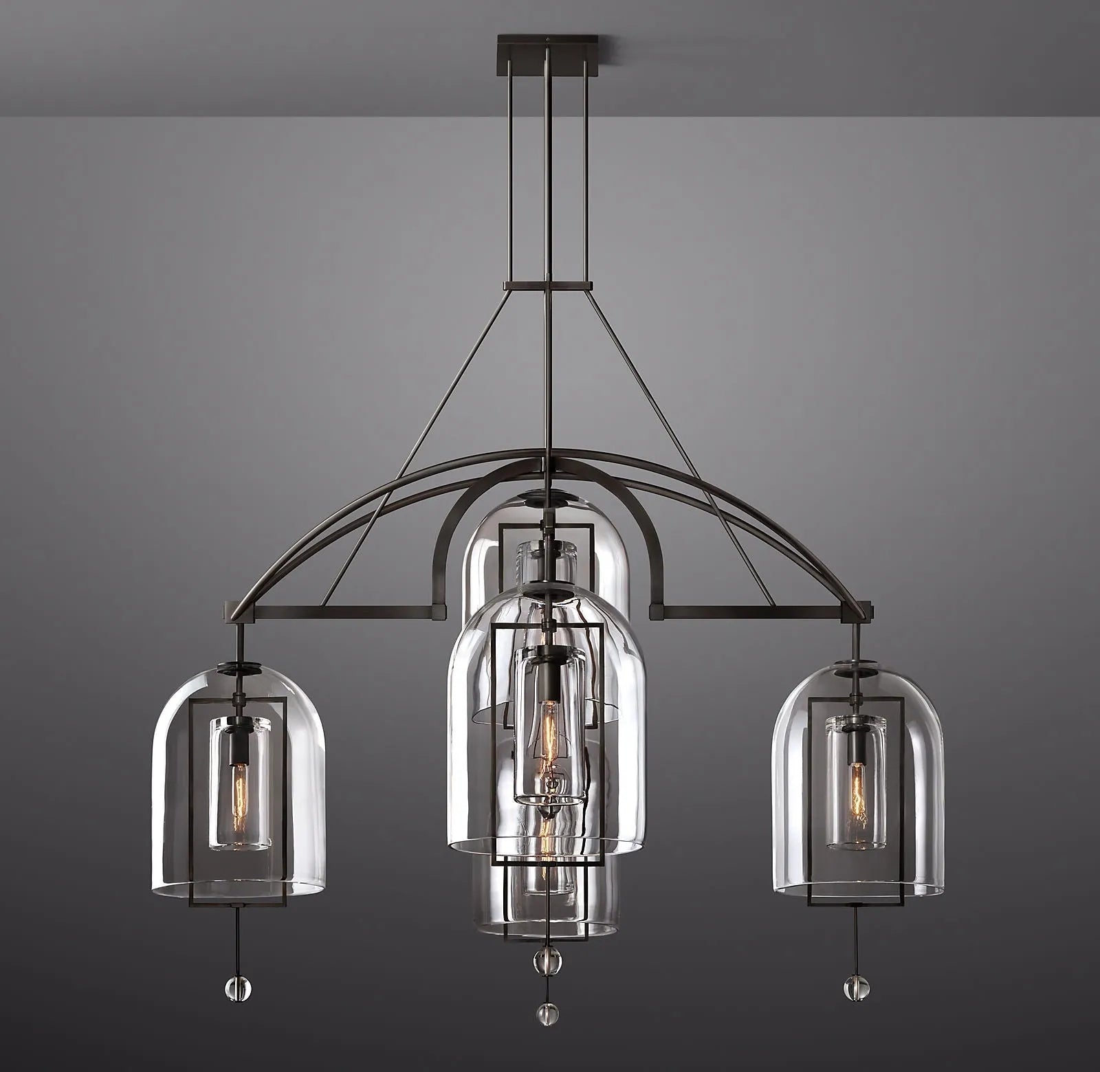 Fulcrum Round Chandelier 61" 5-Lights