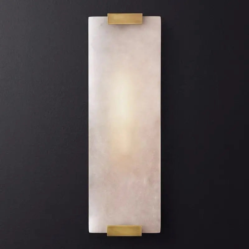 Alabaster Foyer Entryway Gallery Wall Sconces Brass 5.9"D*18.5"H  Wall Sconce [product_tags] Fabtiko