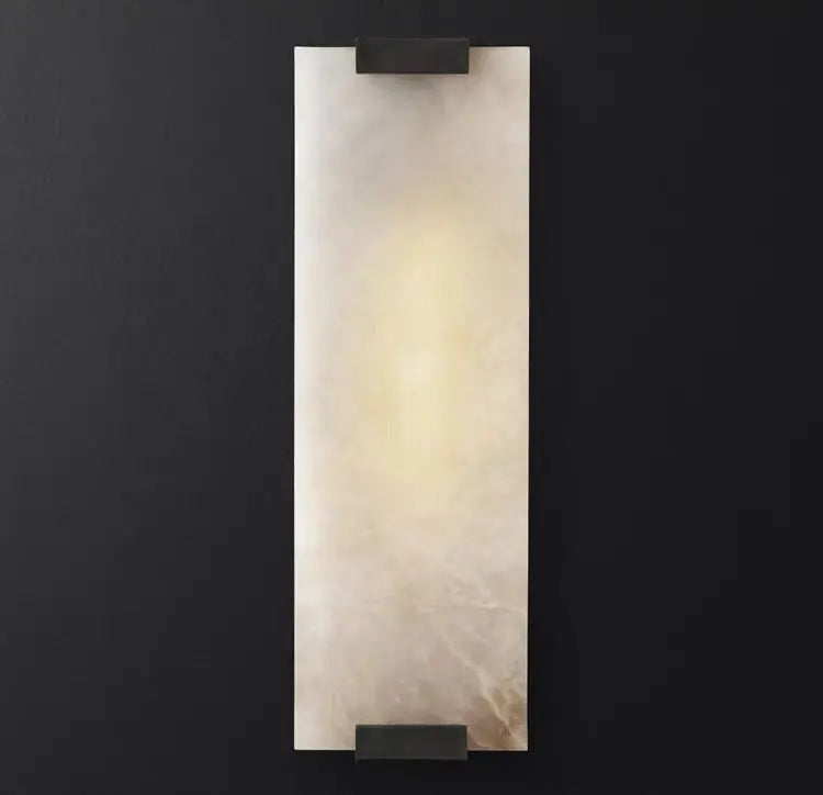 Alabaster Foyer Entryway Gallery Wall Sconces Black 5.9"D*18.5"H  Wall Sconce [product_tags] Fabtiko