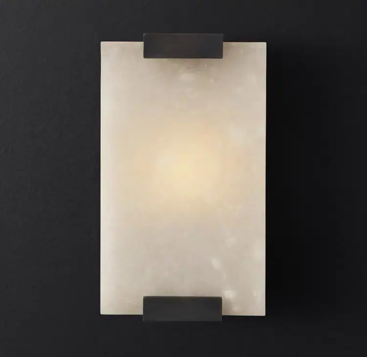 Alabaster Foyer Entryway Gallery Wall Sconces Black 5.9"D*10.43"H  Wall Sconce [product_tags] Fabtiko