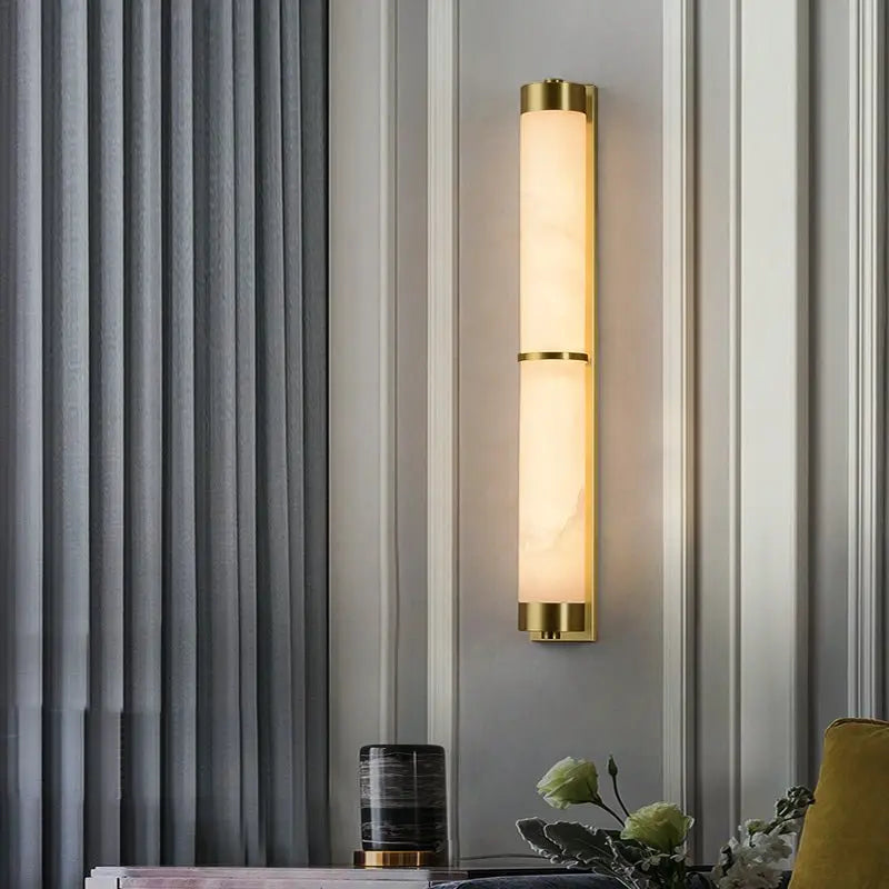 Alabaster Linear Wall Sconce For Living Room    Wall Sconce [product_tags] Fabtiko