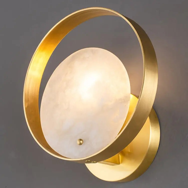 Alabaster Round Bedroom Wall Sconces    Wall Sconce [product_tags] Fabtiko