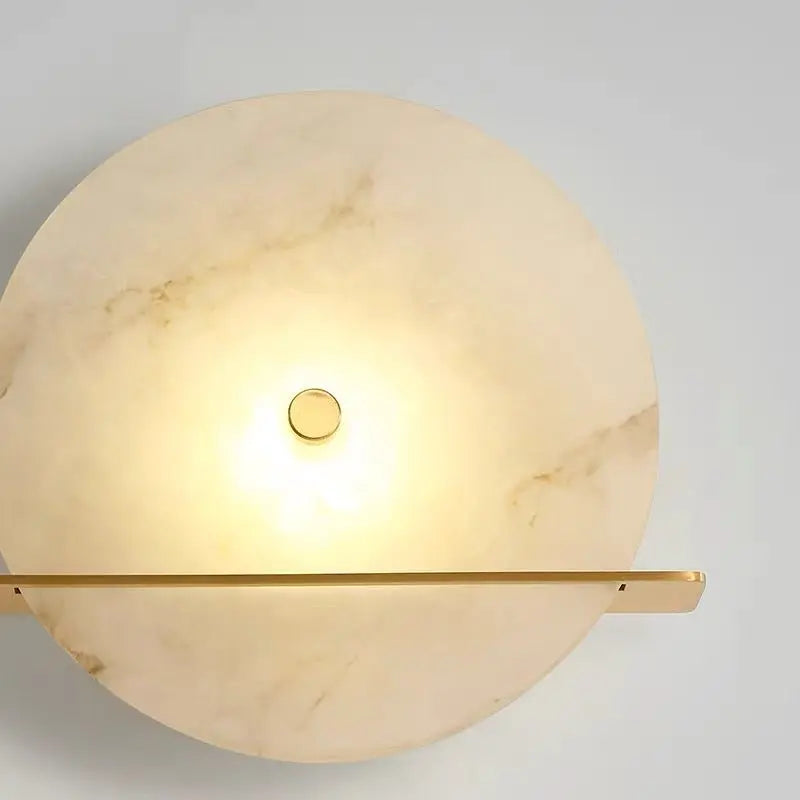 Alabaster Round Wall Sconce Lighting    Wall Sconce [product_tags] Fabtiko