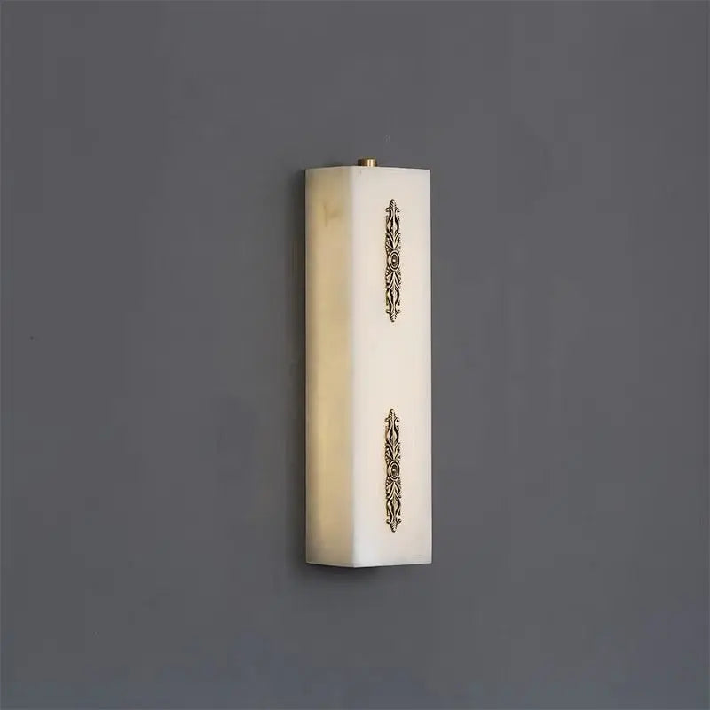 Real Alabaster Wall Sconces Living Room 3.94"D*3.15"W*15.75"H   Wall Sconce [product_tags] Fabtiko