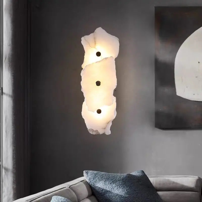 Real Alabaster Wall Sconces Modern 3 Lights   Wall Sconce [product_tags] Fabtiko