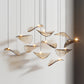 Wave Floating Leaf Chandelier-Meet Lighting