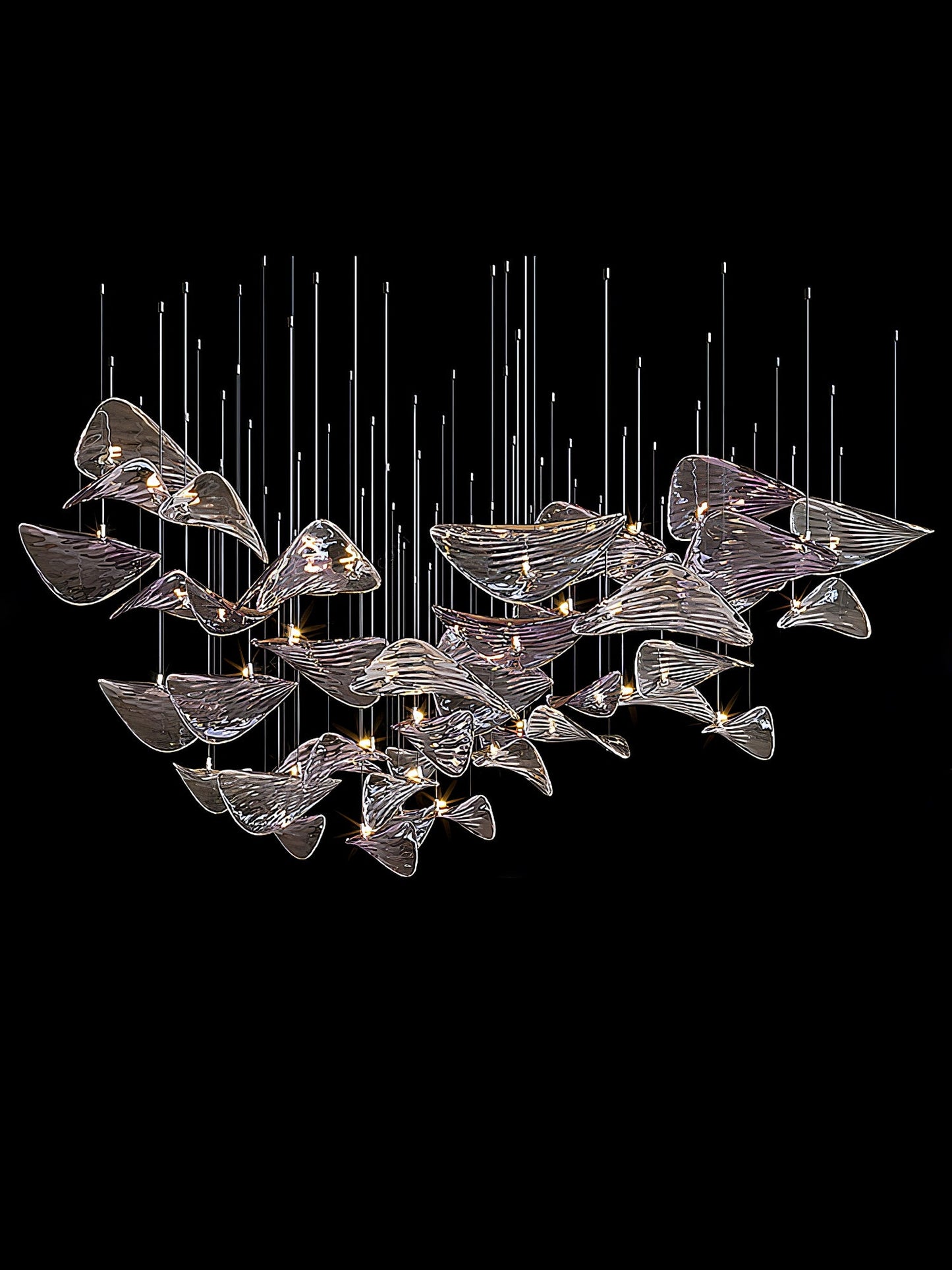 Wave Floating Leaf Chandelier