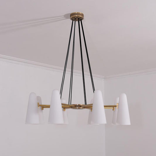 White Porcelain Round Chandelier 8-Lights-Meet Lighting