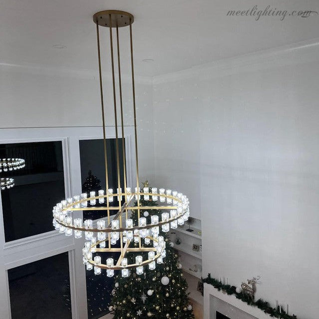 Wineglass Crystal Modern Glass Chandelier 36" 48" 60" 54" 72"-Meet Lighting