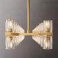 Wineglass Crystal Rectangular Chandelier 72"-Meet Lighting