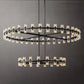 Wineglass Crystal Shade Two-Tier Round Chandelier 60"-Meet Lighting