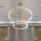 Wineglass Crystal Shade Two-Tier Round Chandelier 60"-Meet Lighting