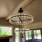 Wineglass Crystal Shade Two-Tier Round Chandelier 60"-Meet Lighting