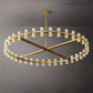 Wineglass Crystal Shades Round Chandelier 60"-Meet Lighting