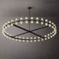 Wineglass Crystal Shades Round Chandelier 60"-Meet Lighting