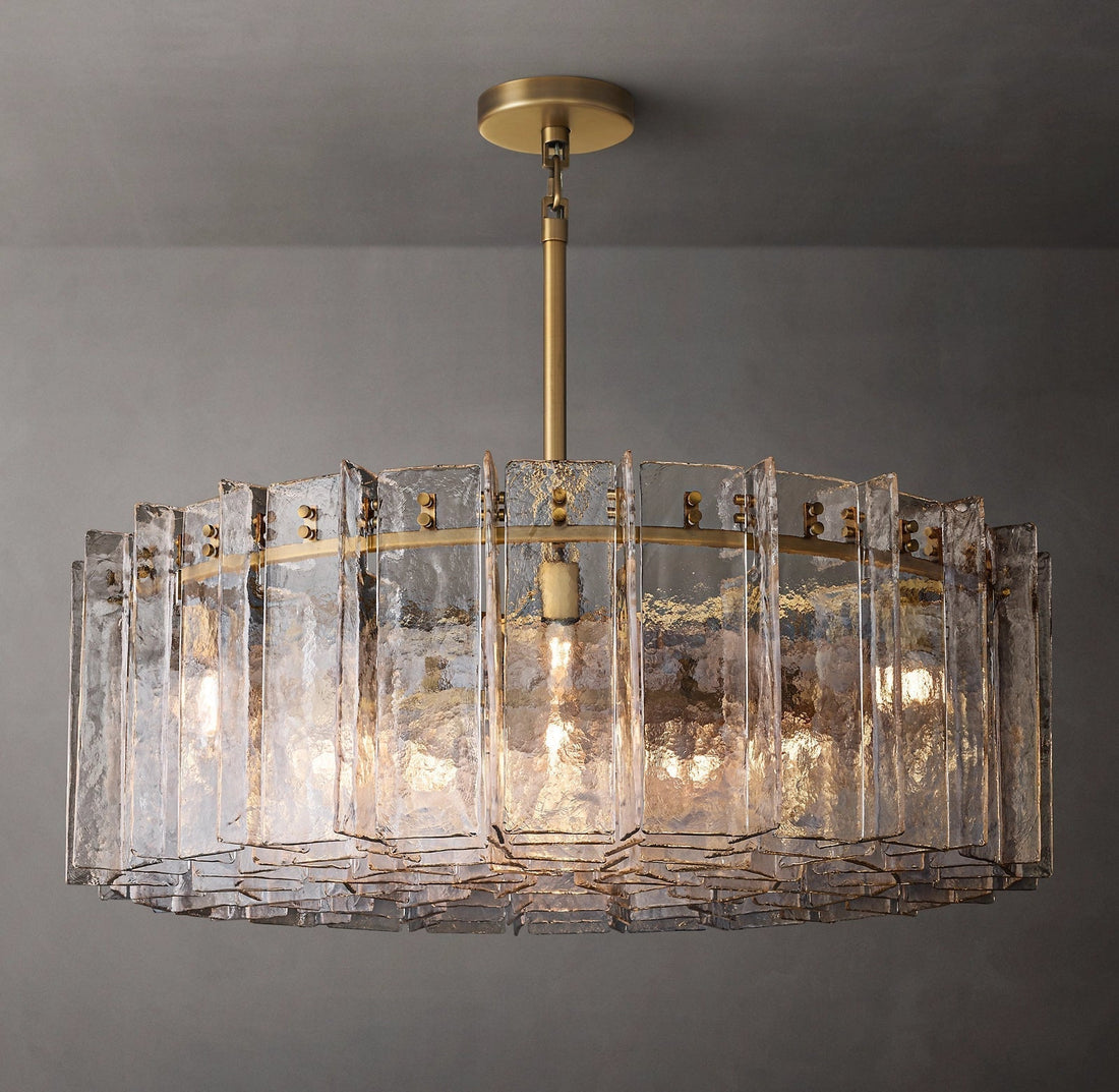 Burnish Color Code Lottice Round Chandelier 48‘’