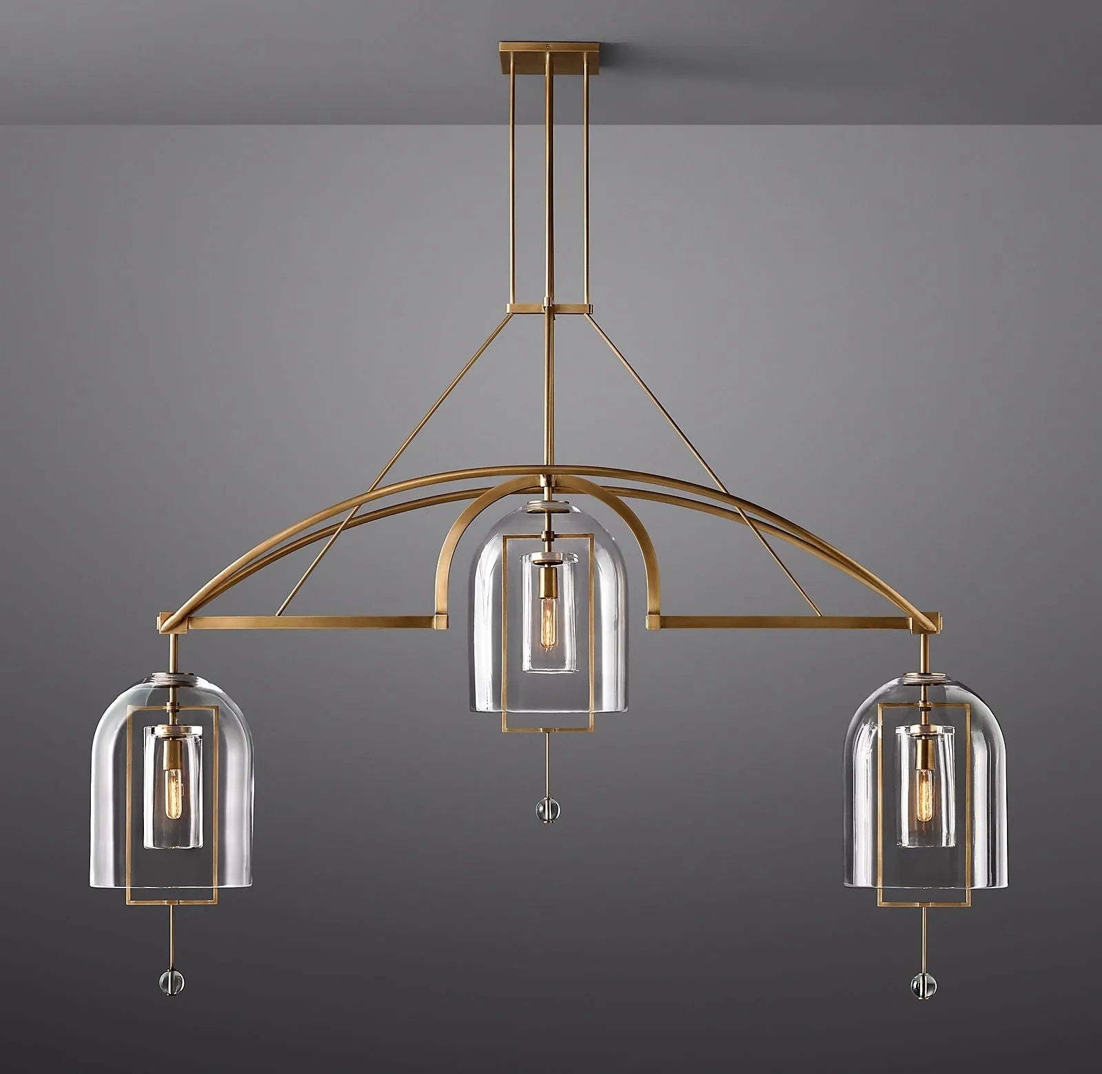Fulcrum Round Chandelier  73" 3-Lights