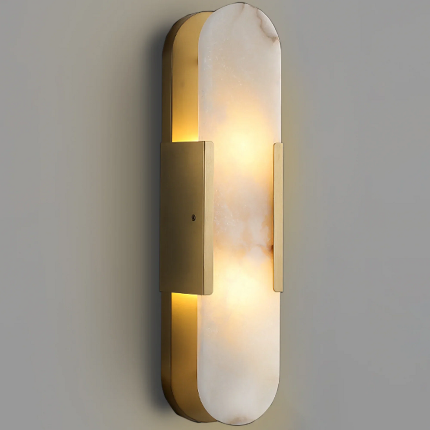 Melange Elongated Modern Alabaster Linear Wall Sconce