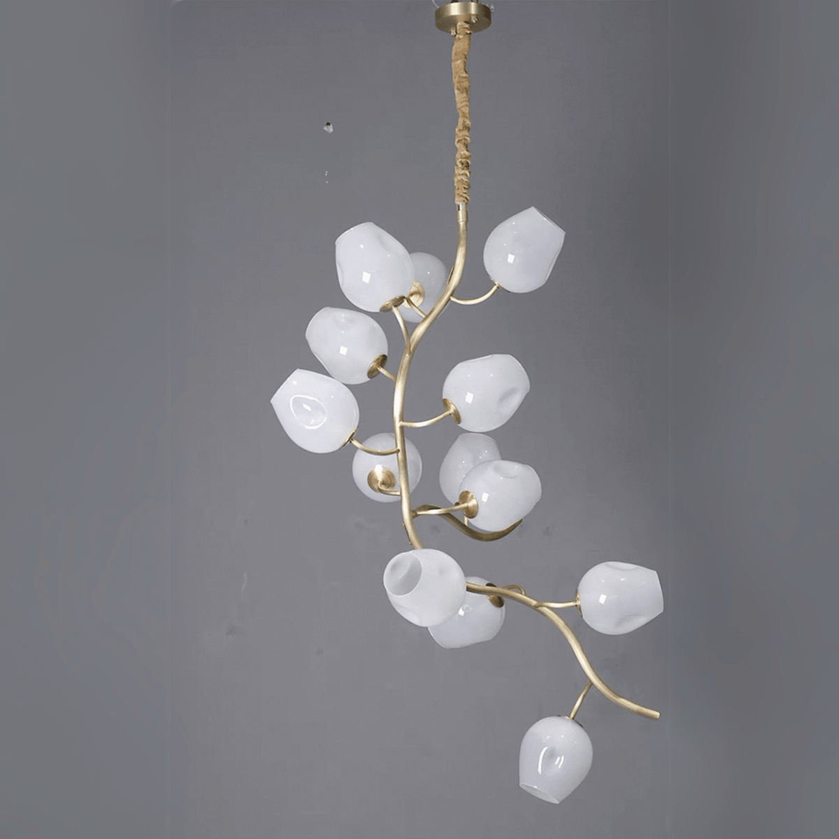 Artistic Glass Lampshade Chandelier with Branches Design for High Ceilings - Style A/13 Lights/D27.56"*H39.4"(D70cm*H100cm)Warm Light Meet Lighting