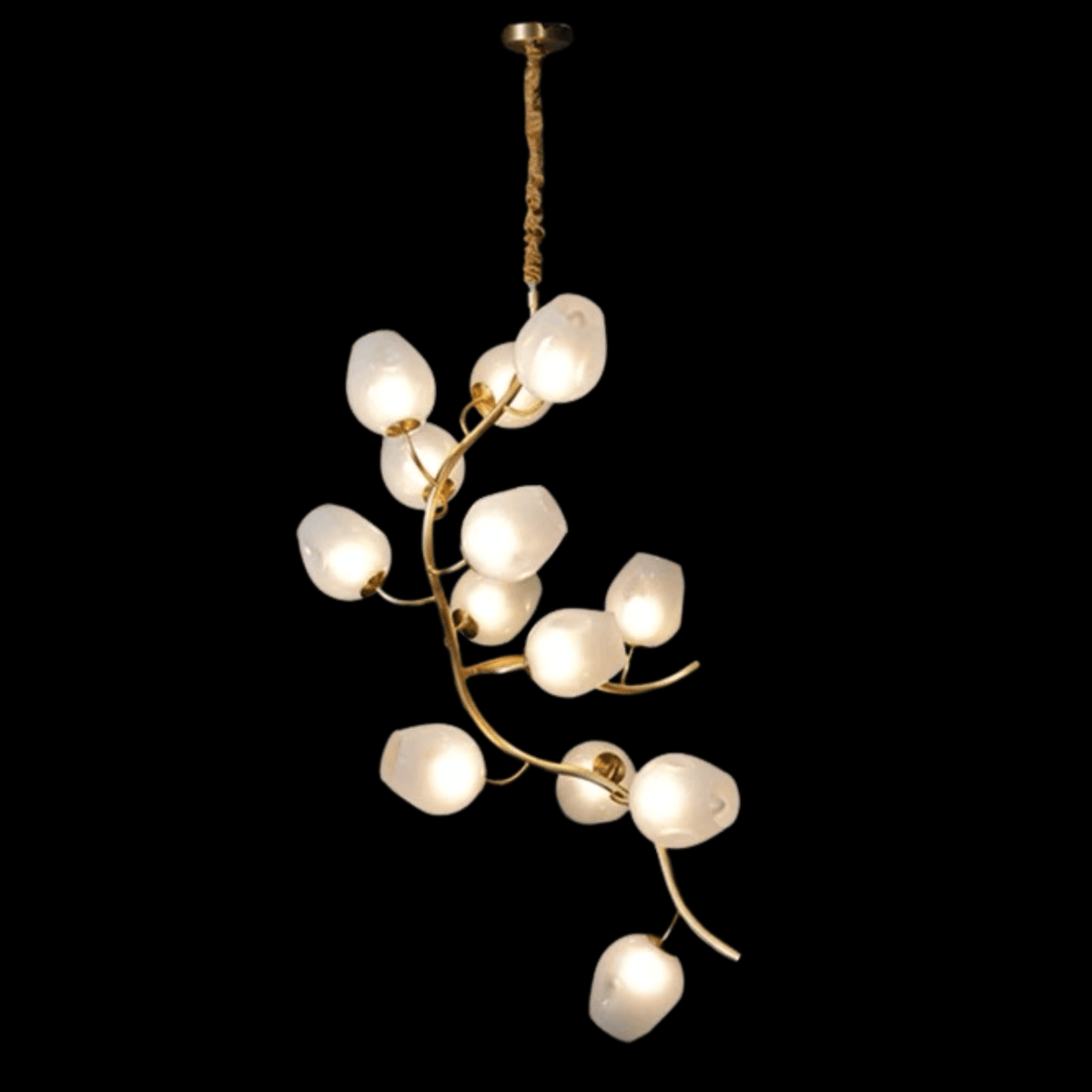 Artistic Glass Lampshade Chandelier with Branches Design for High Ceilings - Style A/13 Lights/D27.56"*H39.4"(D70cm*H100cm)Warm Light Meet Lighting