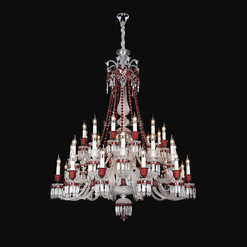 European-style Luxury Colorful Candle Crystal Oversized Chandelier Art Branch Designer Foyer/Staircase Light Fixture-MEET LIGHTING