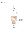 3/5/7-light Tired Alabaster marble Cluster Chandelier 13" with adjustable chain
