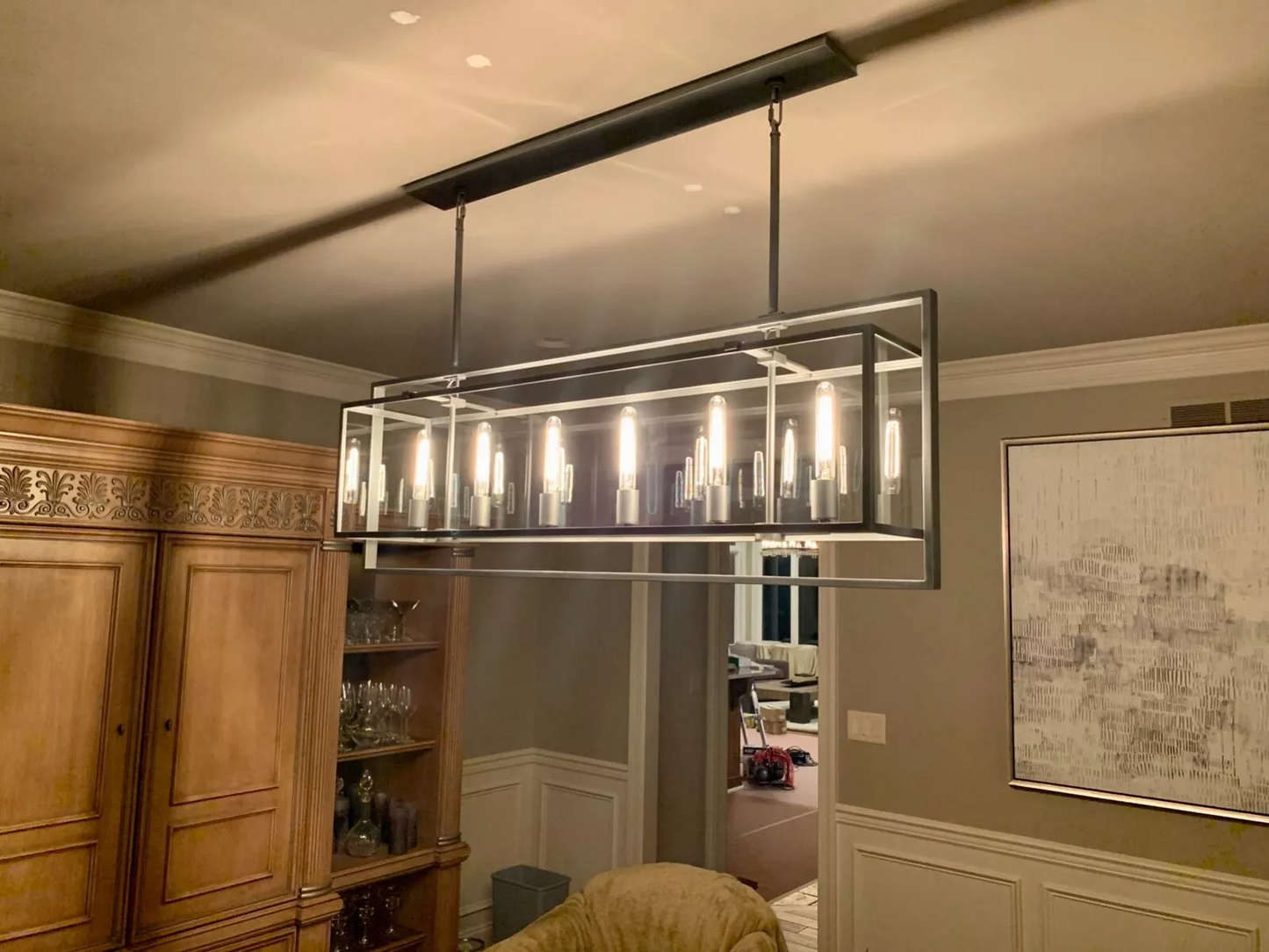 Baker Rectangular Chandelier 72"