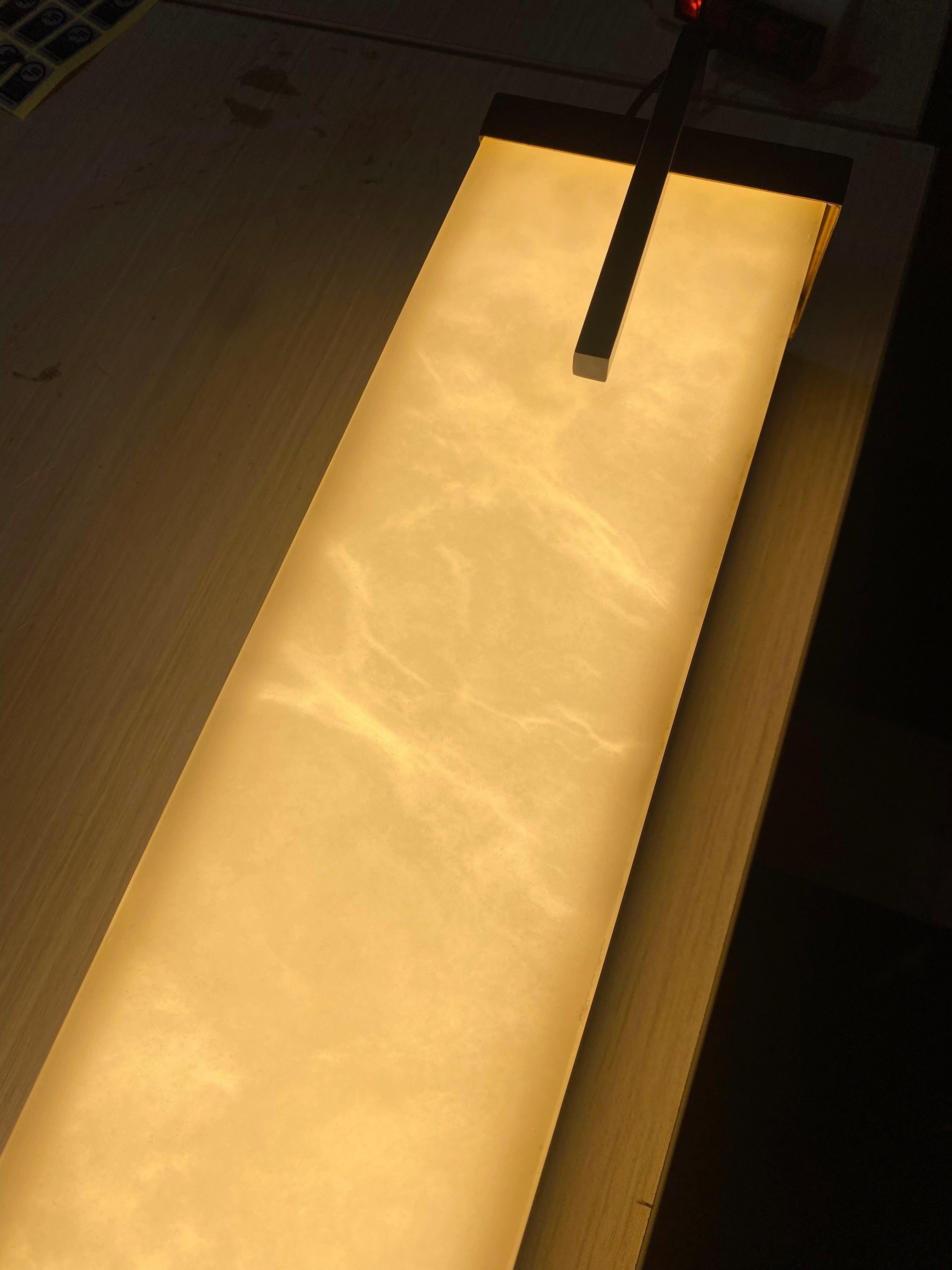 Beckett Alabaster Wall Sconce - ∅ 4.7″ x H 31.5″ Set of 2BronzeBlushlighting