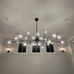 Boule Clear Glass Round Chandelier 72"