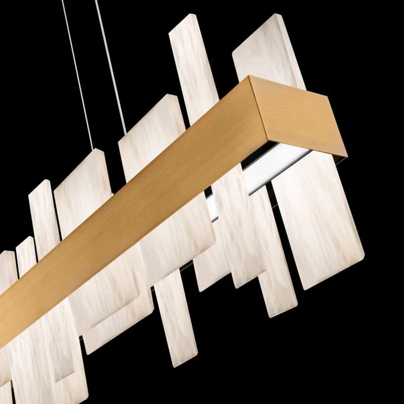 Acropolis 46in LED Linear Alabaster Chandelier