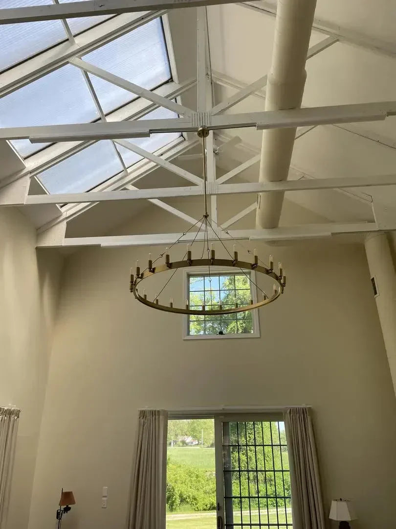 Camine Vintage Candelabra Round Chandelier 73"