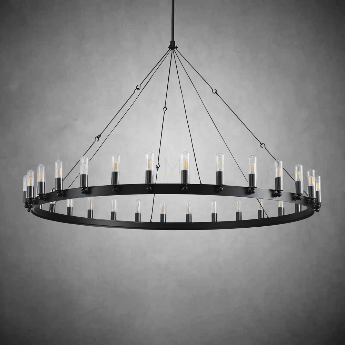 Camine Vintage Filament Outdoor Round Chandelier
